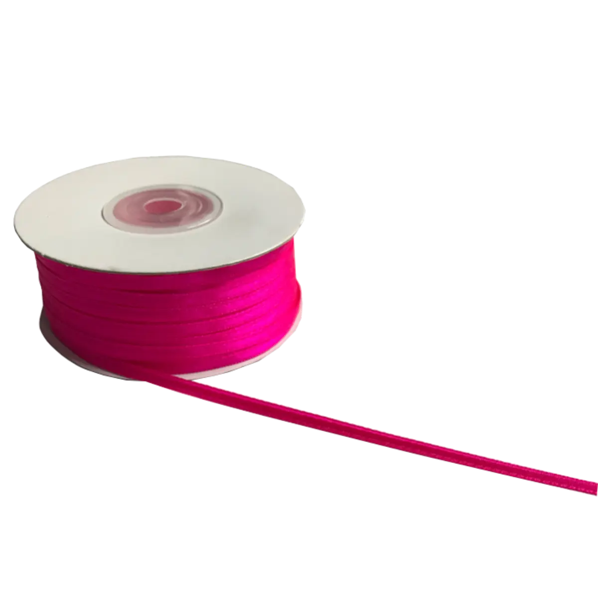 Cerise Double Sided Satin Ribbons - 3mm Wide By 100mts