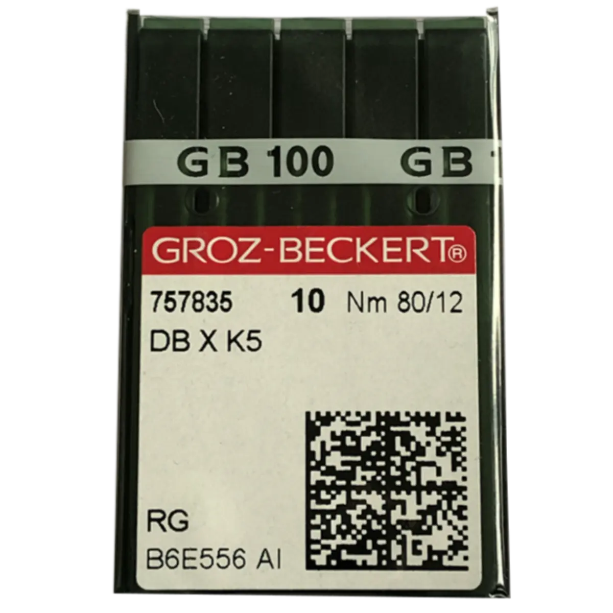 Groz-Beckert Industrial Embriodery Needles DBxK5, DB-N20,1738 ES Size 80 Regular Point