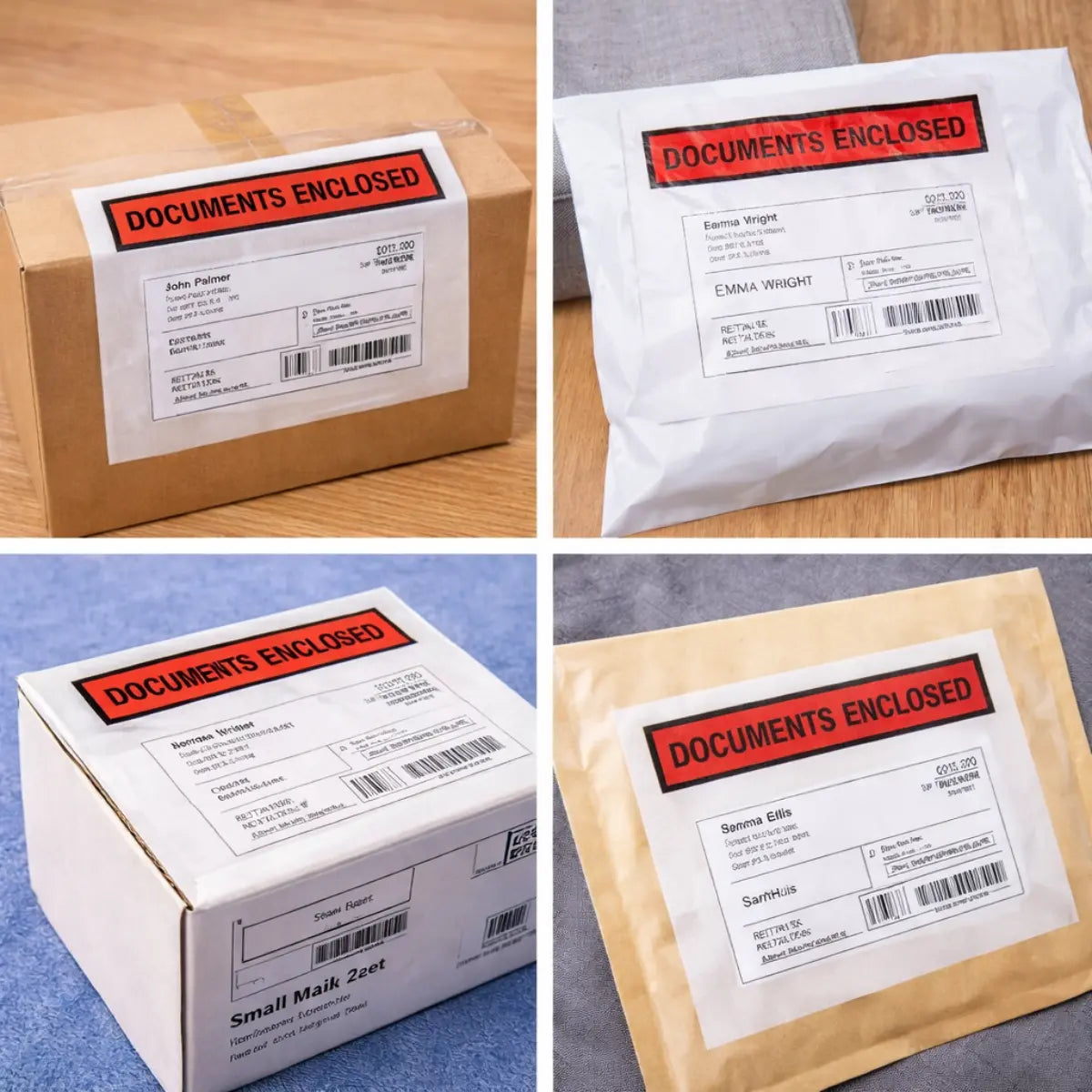 Documents Enclosed Wallets - Printed Envelopes Packing List - Shipping Label Pins & Needles