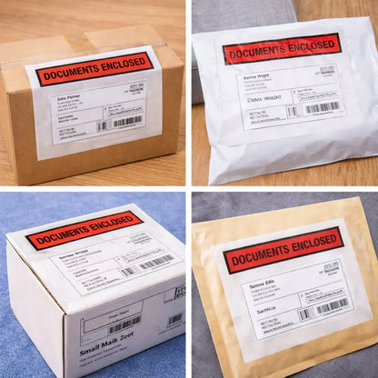 Documents Enclosed Wallets - Printed Envelopes Packing List - Shipping Label Pins & Needles