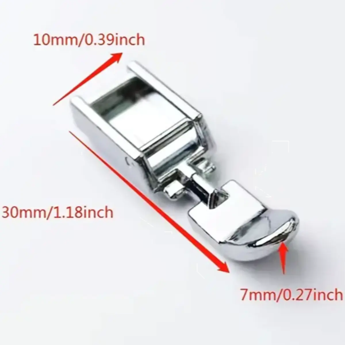 Universal Narrow Domestic Zipper Cording Presser Foot Pins & Needles