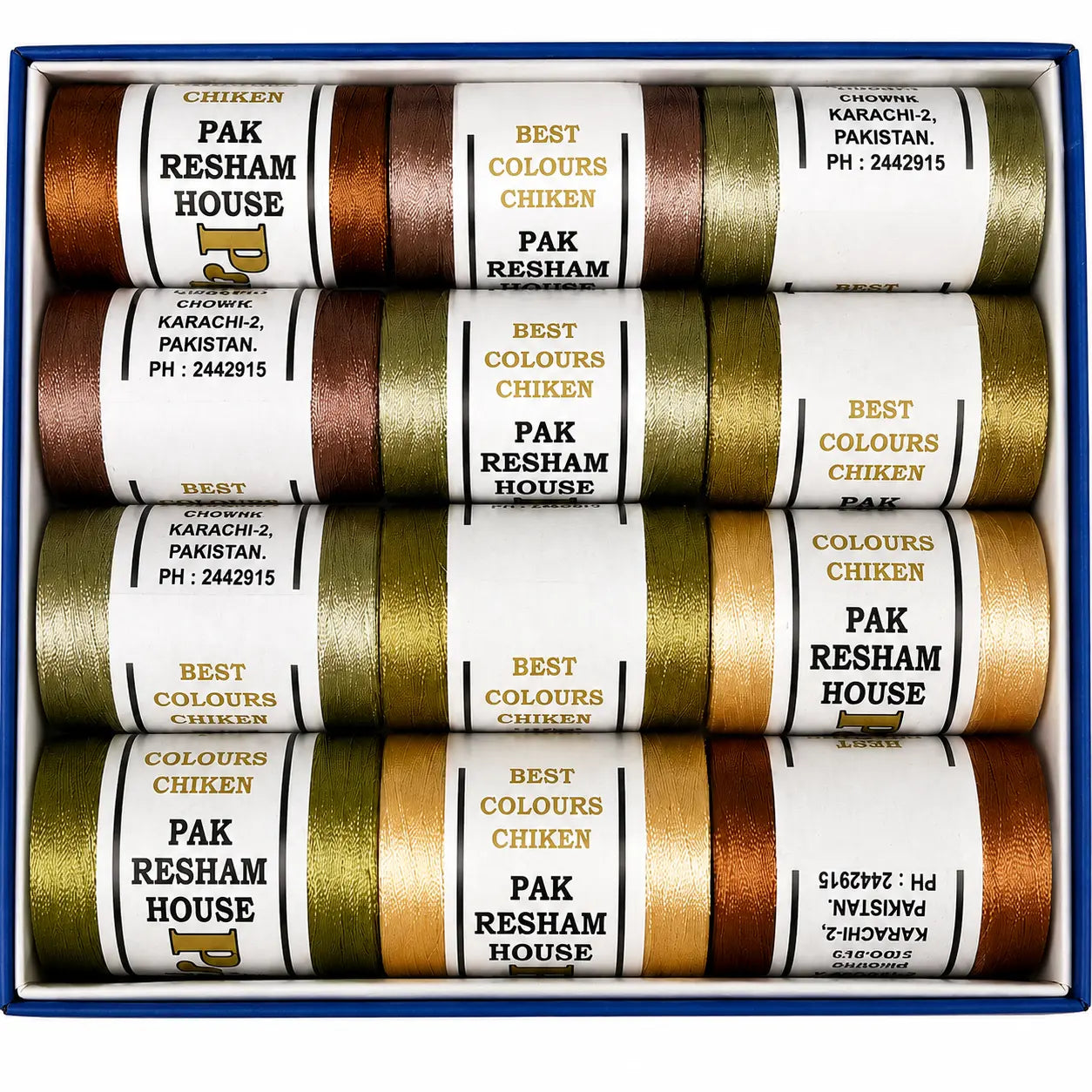 Machine Embroidery Threads - Box Of 12 Reels ** BUY 2 GET 1 FREE !!! Pins & Needles
