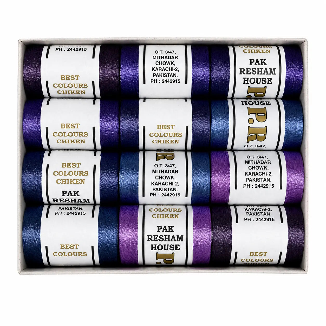 Machine Embroidery Threads - Box Of 12 Reels ** BUY 2 GET 1 FREE !!! Pins & Needles
