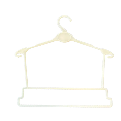 Children’s Plastic Frame Hanger With Hooks - White – Baby & Toddler Clothes Pins and Needles