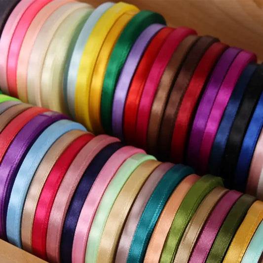 Double Sided Satin Ribbons - 3mm Wide By 10mts