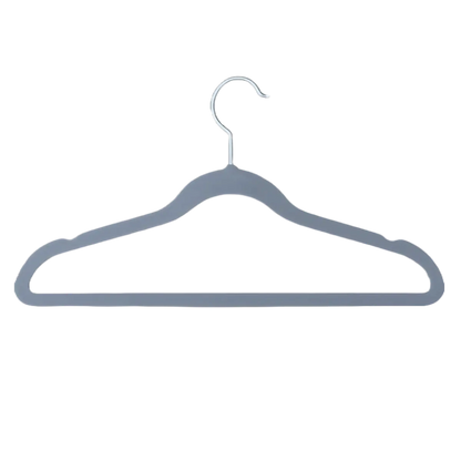Velvet Coat Hangers, Slimline & Space-Saving 41cm Black, Ivory, Grey Pins and Needles