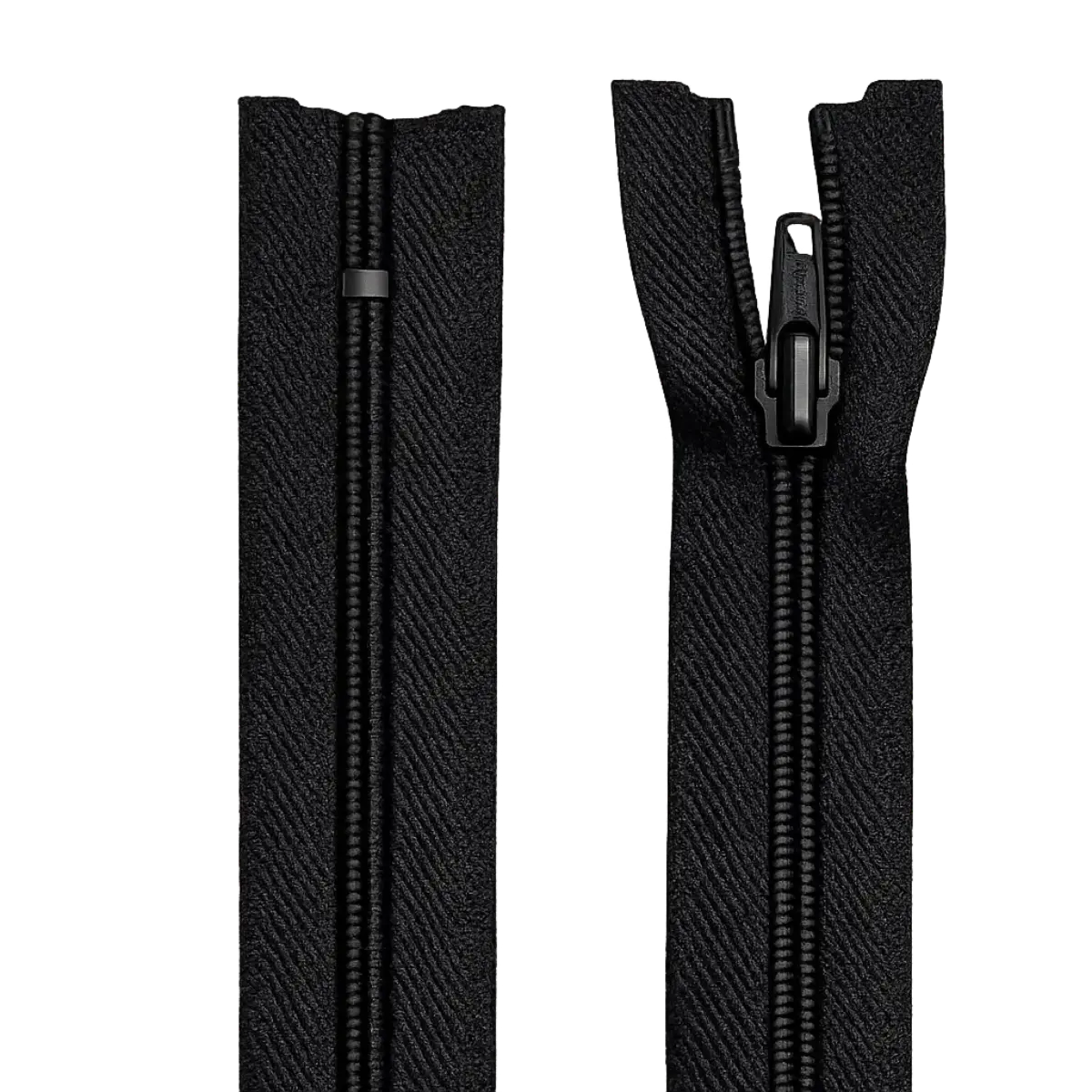 Nylon Dress & Skirt Closed End Zip 12" (30cm) With Self Colour Metal Slider Pins & Needles