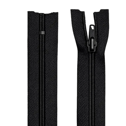 Nylon Dress & Skirt Closed End Zip 12" (30cm) With Self Colour Metal Slider Pins & Needles