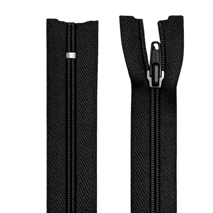 Nylon Closed End Zip for Dress & Skirt - 7" (18cm) With Self Colour Metal Slider Pins & Needles