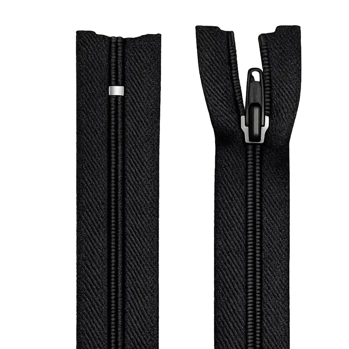 Nylon Dress & Skirt Closed End Zip 20" (51) With Self Colour Metal Slider Pins & Needles