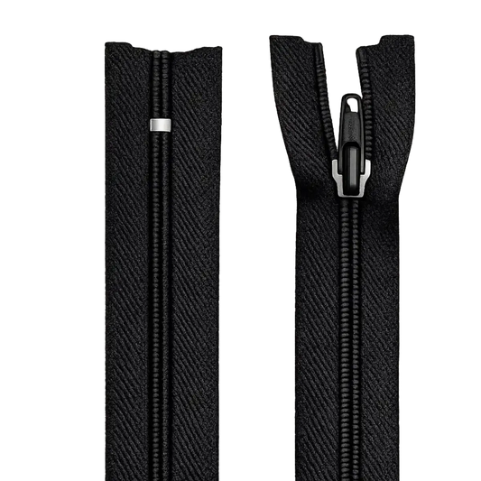 Nylon Dress & Skirt Closed End Zip 20" (51) With Self Colour Metal Slider Pins & Needles