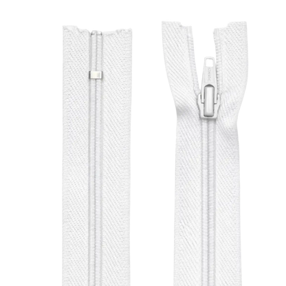 Nylon Dress & Skirt Closed End Zip 12" (30cm) With Self Colour Metal Slider Pins & Needles