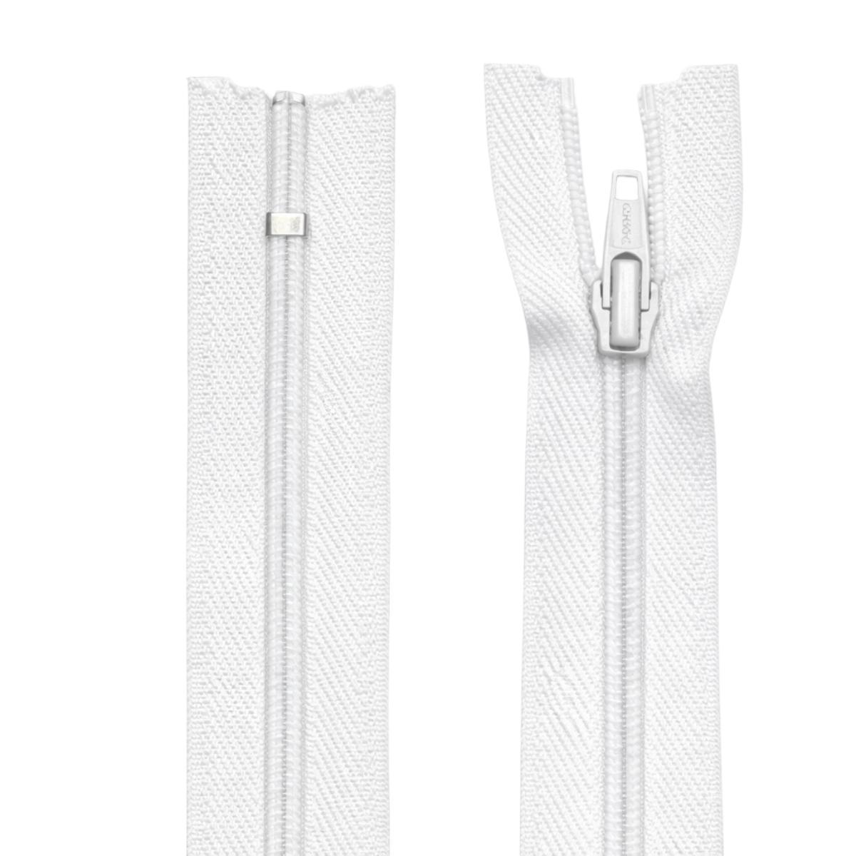 Nylon Dress & Skirt Closed End Zip 22" (56) With Self Colour Metal Slider Pins & Needles