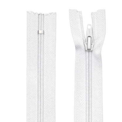 Nylon Dress & Skirt Closed End Zip 22" (56) With Self Colour Metal Slider Pins & Needles