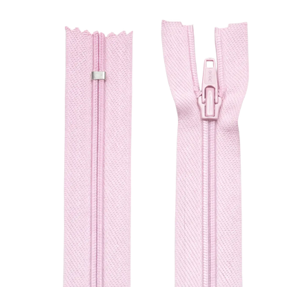 Nylon Dress & Skirt Closed End Zip 13" (33cm) With Self Colour Metal Zipper Pins & Needles