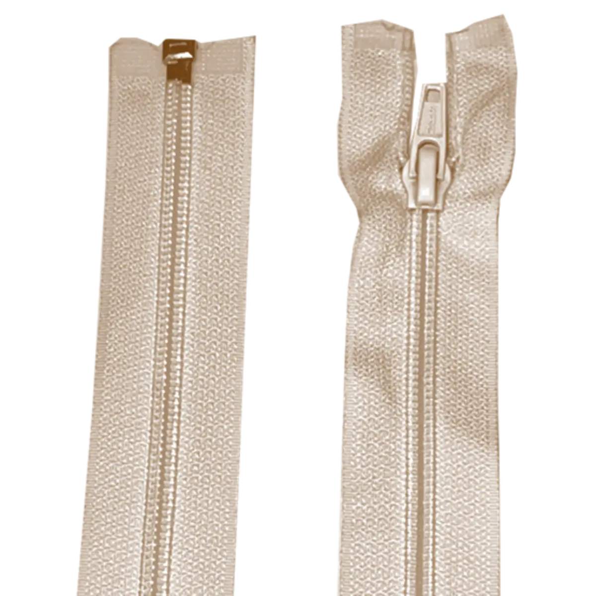Nylon Open Ended Zip 18" (45cm) With Self Colour Metal Slider Pins & Needles