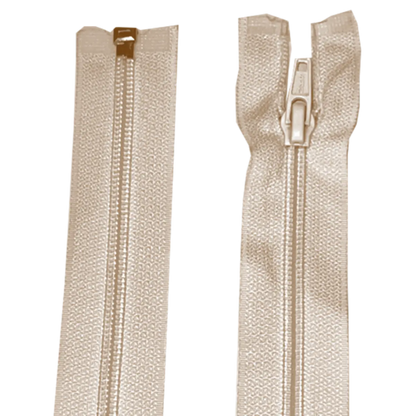 Nylon Open Ended Zip 18" (45cm) With Self Colour Metal Slider Pins & Needles
