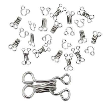Nickel-Free Silver Hooks And Eyes For Sewing & Dressmaking Pins & Needles