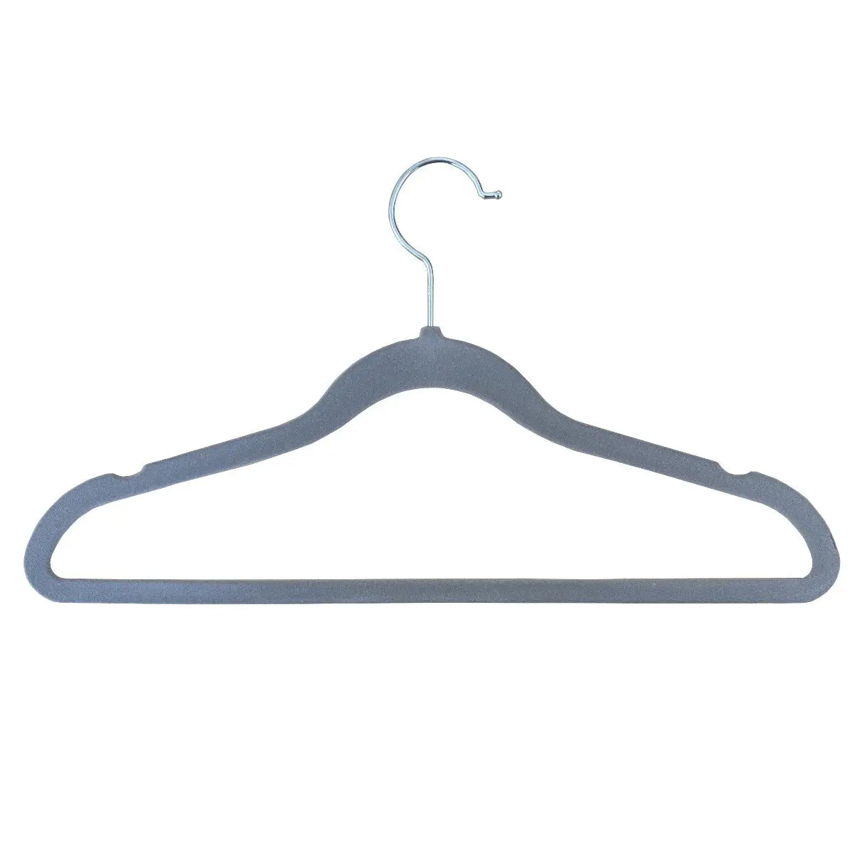 Luxurious Grey Velvet Coat Hanger, Slimline & Space-Saving 40cm