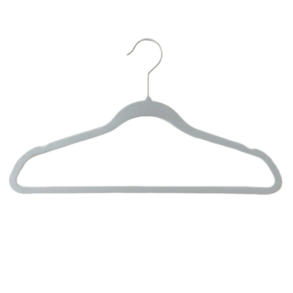 Velvet Coat Hangers, Slimline & Space-Saving 41cm Black, Ivory, Grey Pins and Needles