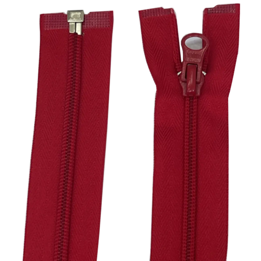 Open Ended Nylon Zip 15" (38cm) With Self Colour Metal Zipper