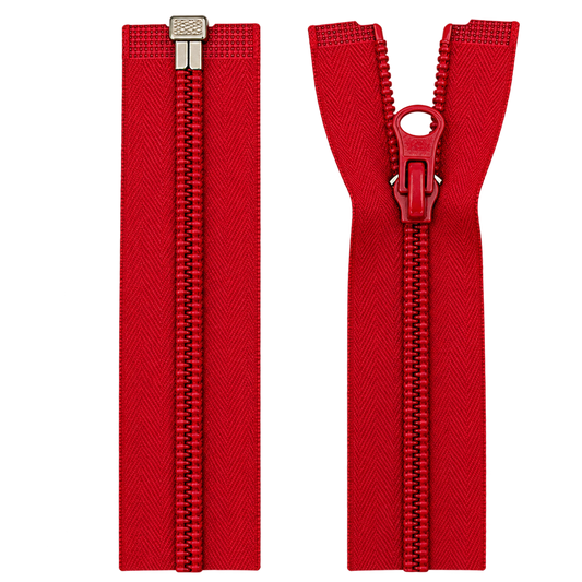 Nylon Open Ended Zip 15" (38cm) With Self Colour Metal Zipper