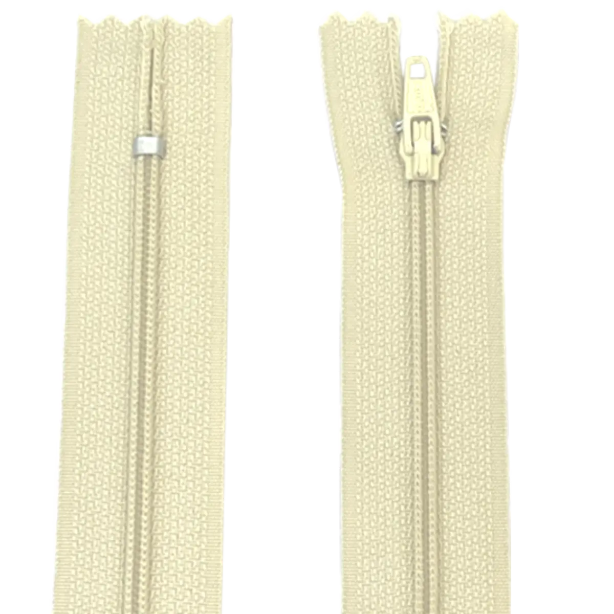 Nylon Dress & Skirt Closed End Zip 19" (48cm) With Self Colour Metal Slider Pins & Needles