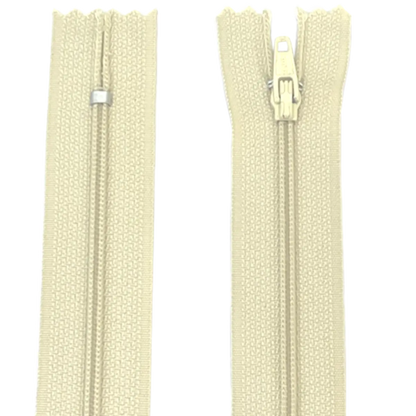 Nylon Dress & Skirt Closed End Zip 16" (40cm) With Self Colour Metal Slider Pins & Needles
