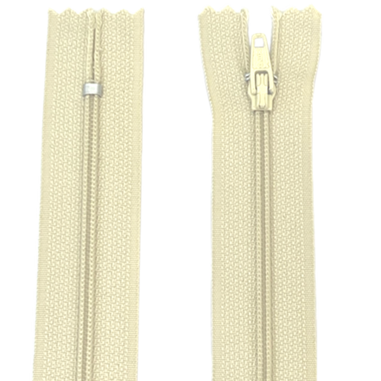 Nylon Dress & Skirt Closed End Zip 16" (40cm) With Self Colour Metal Slider