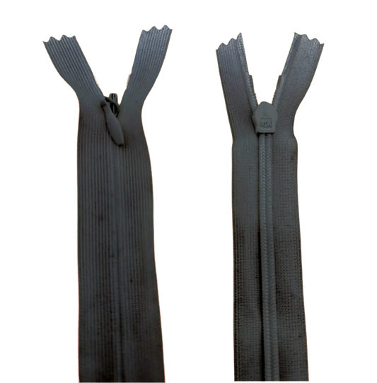 Invisible Nylon Dress - Skirt Closed End Zip 16" (40cm) With Self Colour Metal Slider