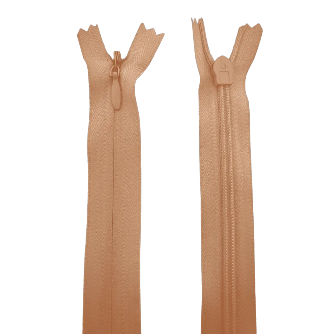 Invisible Nylon Dress - Skirt Closed End Zip 16" (40cm) With Self Colour Metal Slider Pins & Needles