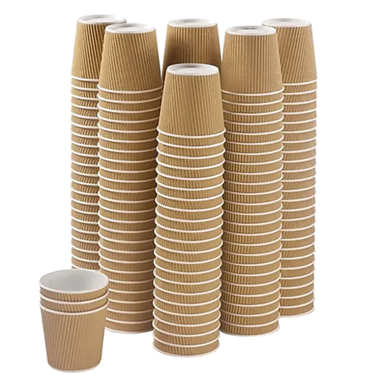 8oz Triple Wall Paper Ripple Cups – Insulated Recyclable for Hot & Cold Drinks Pins & Needles