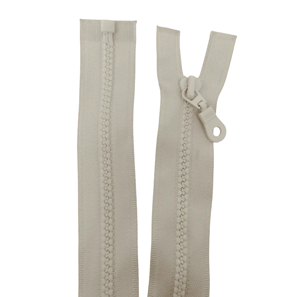 Chunky Open Ended Zip 17" (43cm) With Self Colour Metal Ring Pull Pins & Needles