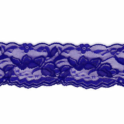Royal Blue Floral Lace Trim – 5cm Wide Pins & Needles