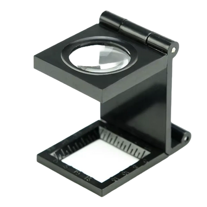 Magnifying Sewing Thread Counter & Linen Tester – Folding ¾″ × ¾″ Pins and Needles
