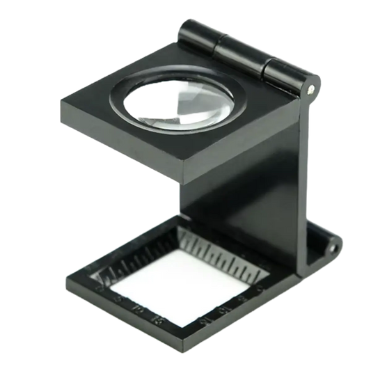 Magnifying Sewing Thread Counter & Linen Tester – Folding ¾″ × ¾″ Pins and Needles
