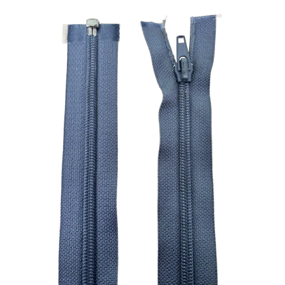 Nylon Open Ended Zip 18" (45cm) With Self Colour Metal Slider Pins & Needles