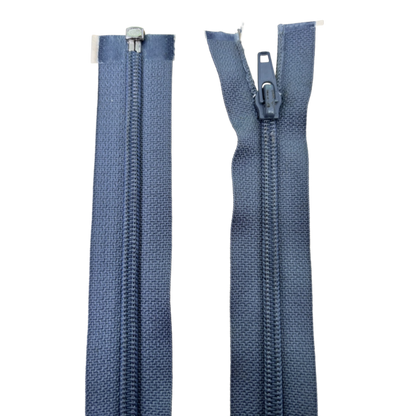 Nylon Open Ended Zip 21" (53cm) With Self Colour Metal Zipper