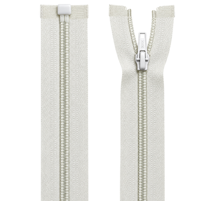 Nylon Open Ended Zip 18" (45cm) With Self Colour Metal Slider