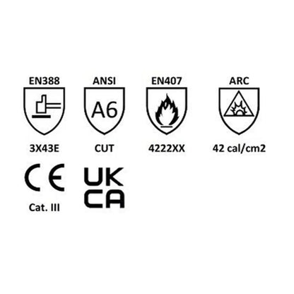 Manosun EUFR5K20 Insulated Work Gloves – 42 cal/cm² Cut Level E / ANSI A6 Pins and Needles