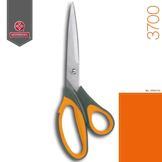 Lightweight Mundial 3790 9½" Side Bent Craft Scissors, Comfort Handle 