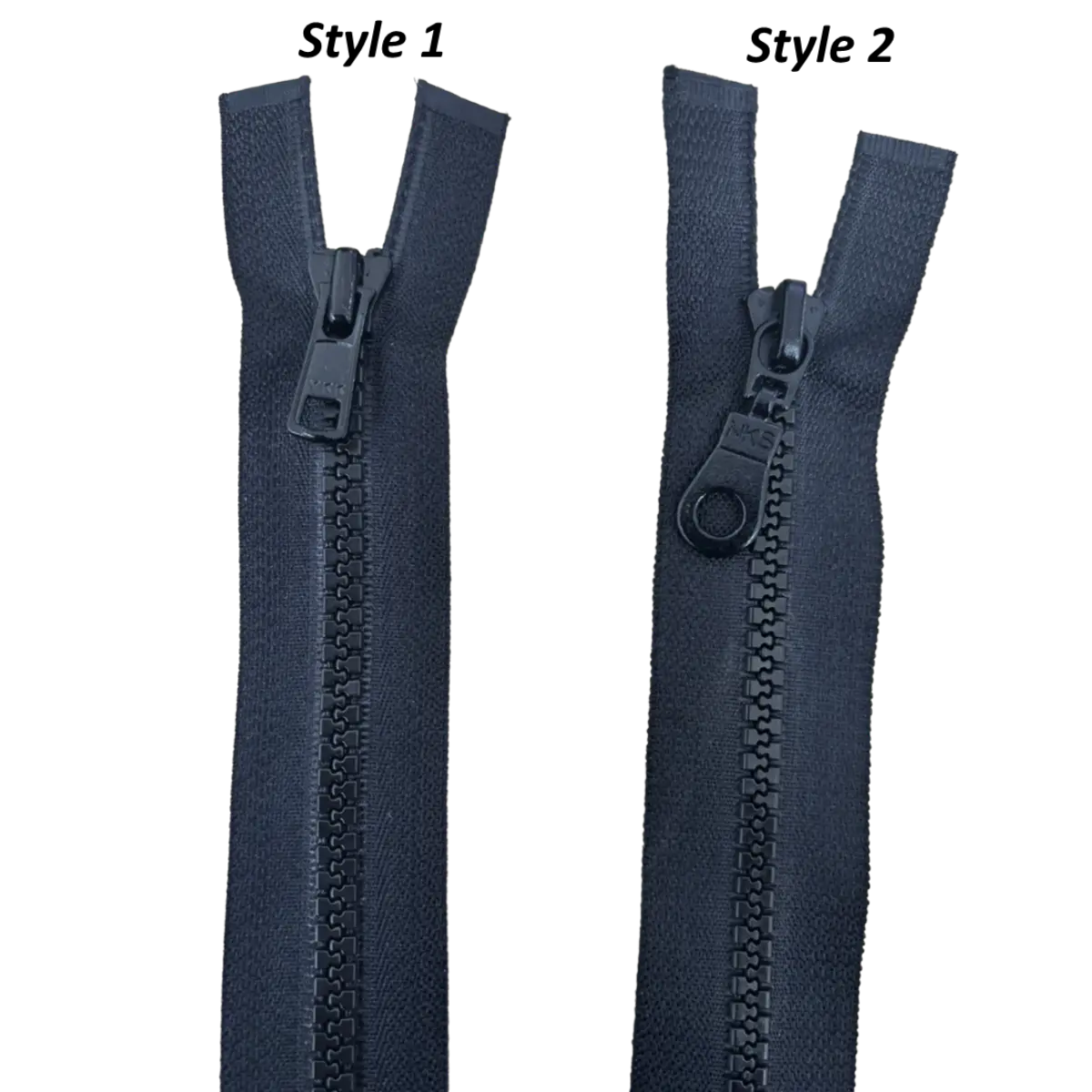 Chunky Open Ended Zip 19" (48cm) With Self Colour Metal Ring Pull