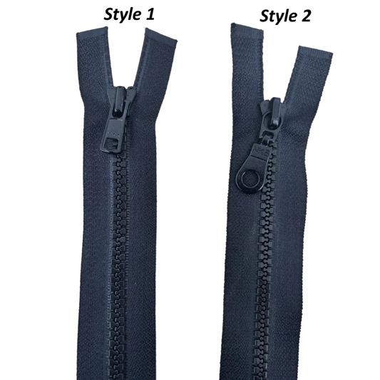 Chunky Open Ended Zip 19" (48cm) With Self Colour Metal Ring Pull