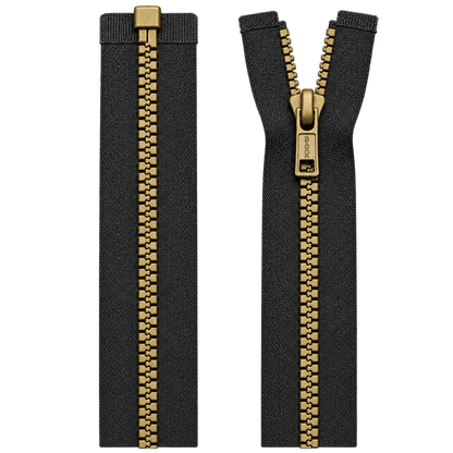 Chunky Open Ended Zip 20" (51cm) With Self Colour Metal Ring Pull