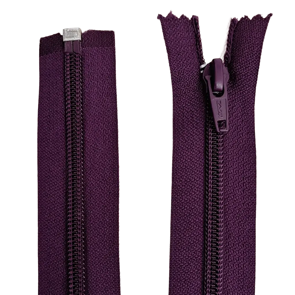 Nylon Open Ended Zip 20" (51cm) With Self Colour Metal Slider Pins & Needles