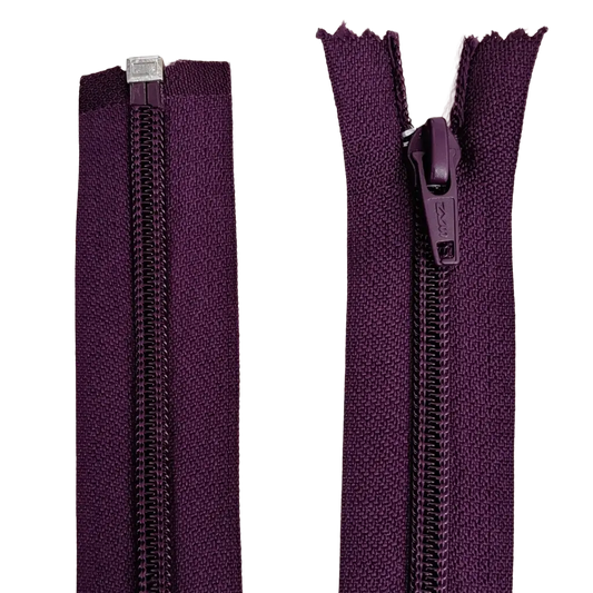 Nylon Open Ended Zip 20" (51cm) With Self Colour Metal Slider Pins & Needles