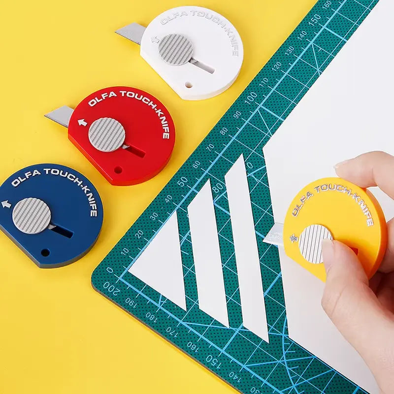 Olfa Touch Knife TK-4 – Retractable Compact Pocket Knife -Crafts, Packaging Pins and Needles