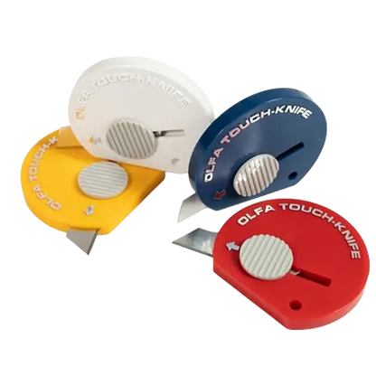 Olfa Touch Knife TK-4 – Retractable Compact Pocket Knife -Crafts, Packaging Pins and Needles