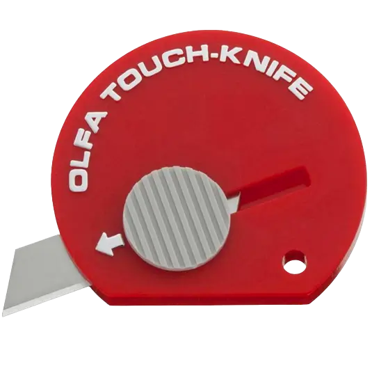 Olfa Touch Knife TK-4 – Retractable Compact Pocket Knife -Crafts, Packaging Pins and Needles