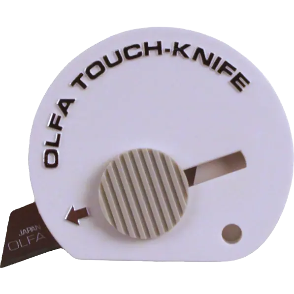 Olfa Touch Knife TK-4 – Retractable Compact Pocket Knife -Crafts, Packaging Pins and Needles